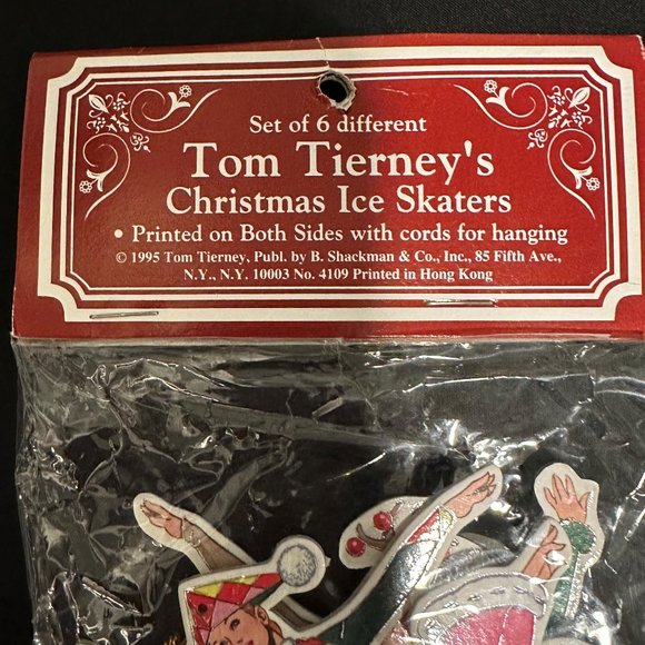 Vintage Tom Tierney Ice Skater Christmas Ornaments 1995 Shackman - Picture 5 of 6